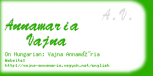 annamaria vajna business card